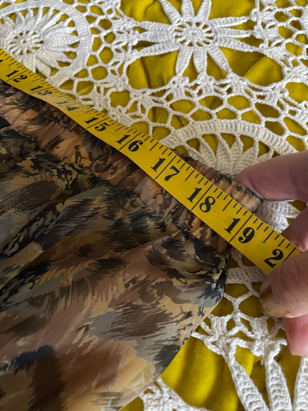 Animal print vintage chiffon circle skirt - Picture 13 of 14